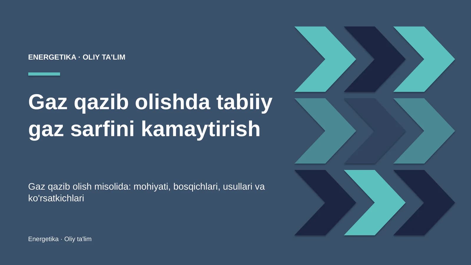 gaz qazib olishda tabiiy gaz sarfini kamaytirish 7588