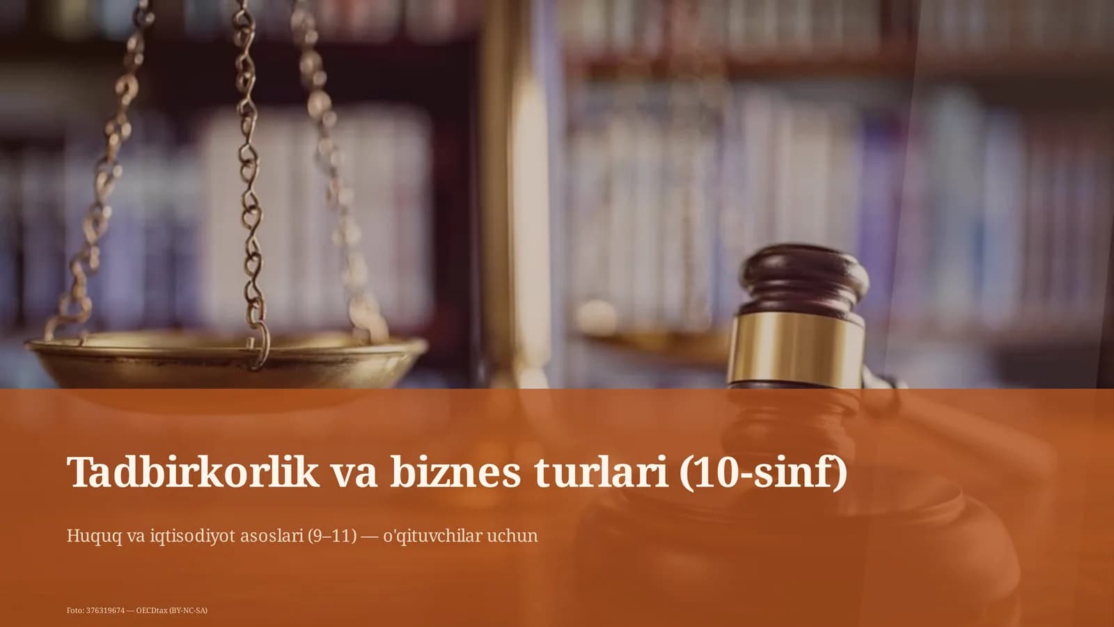 Tadbirkorlik va biznes turlari (10-sinf)
