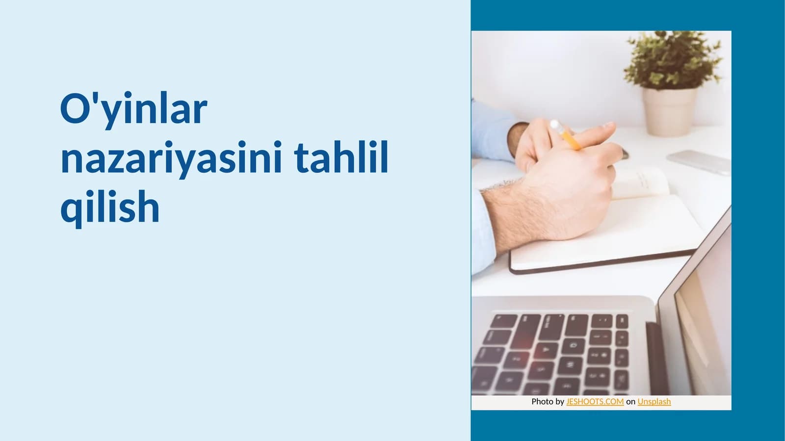 O'yinlarnazariyasini tahlil qilish