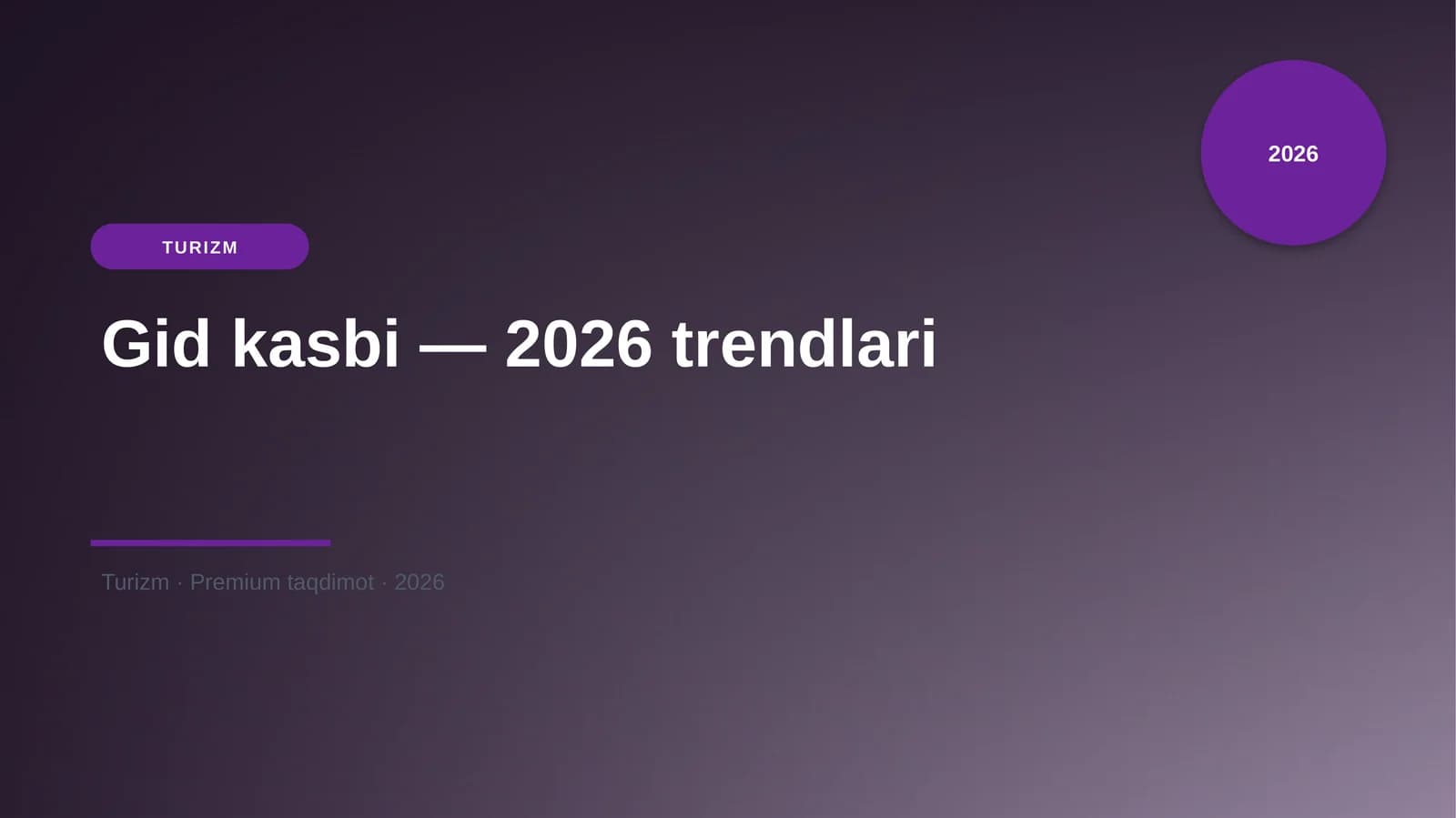 Gid kasbi — 2026 trendlari