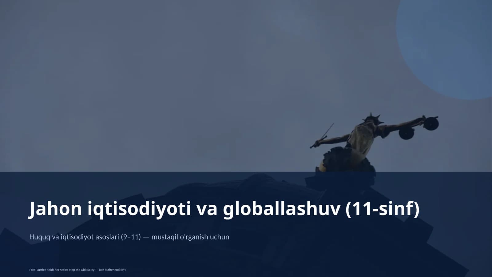 Huquq va iqtisodiyot asoslari (9–11)