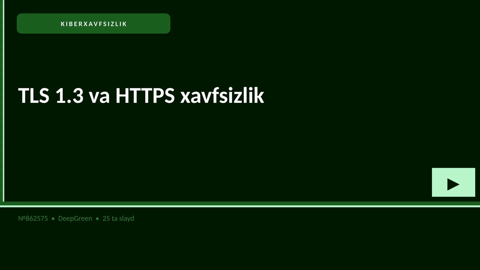 TLS 1.3 va HTTPS xavfsizlik