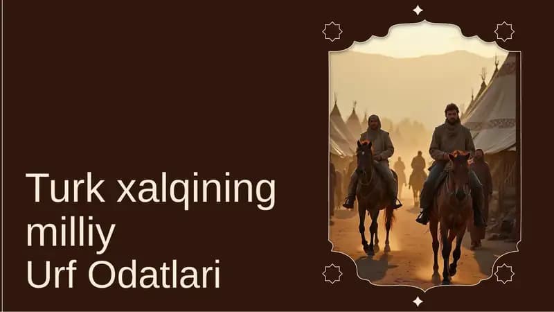 Turkiya xalqining milliy urf odatlari