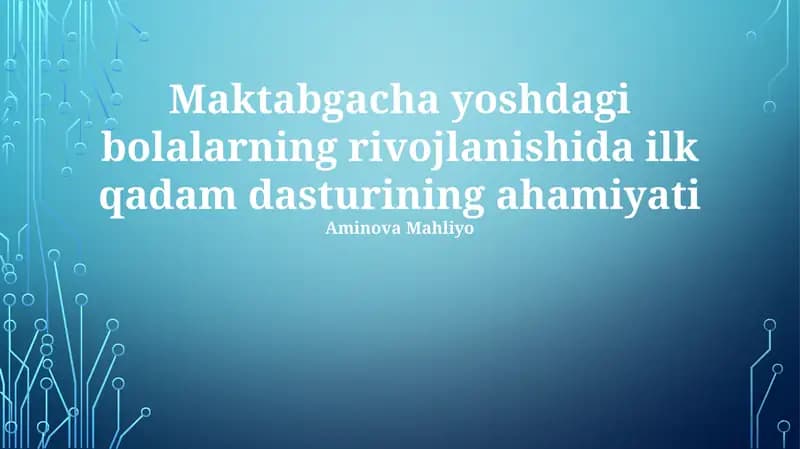 Ilk qadam dasturi