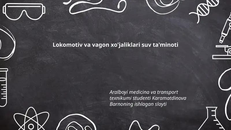 Lokomotiv va vagon xo'jaliklari suv ta'minoti