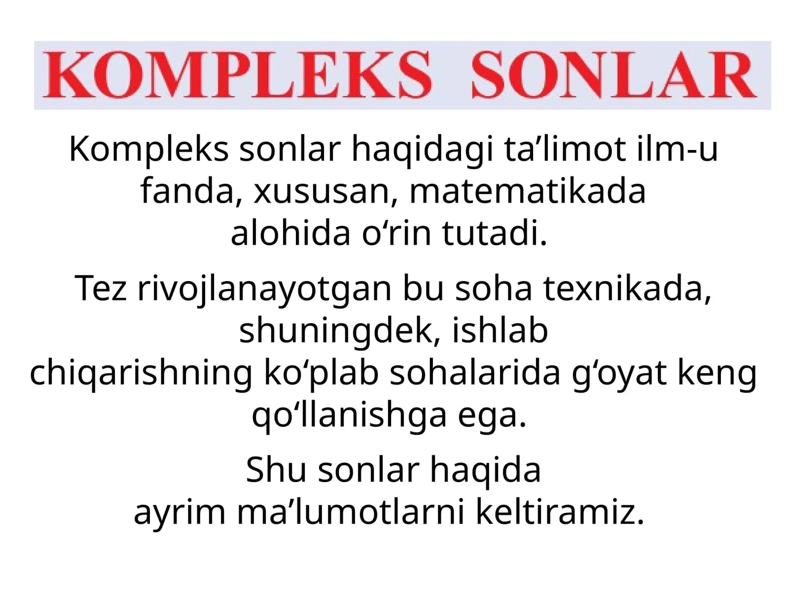 Matematikadagi tenglamalar