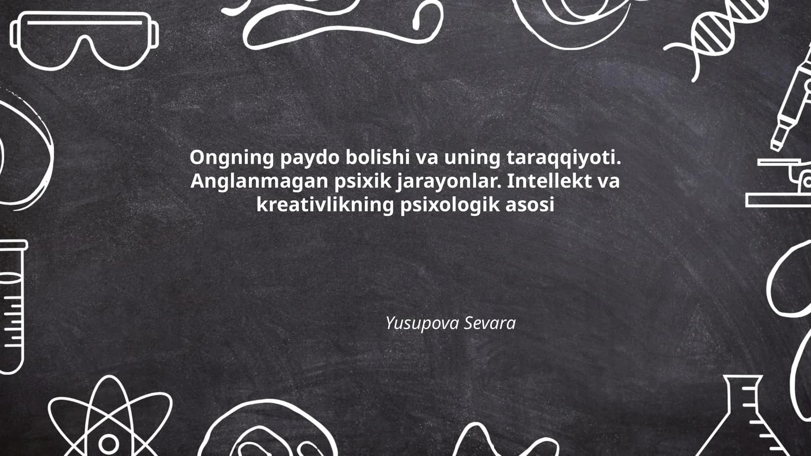 Ongning paydo bolishi va uning taraqqiyoti