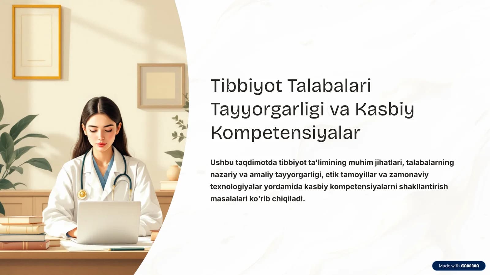 Tibbiyot Talabalari Tayyorgarligi va Kasbiy Kompetensiyalar