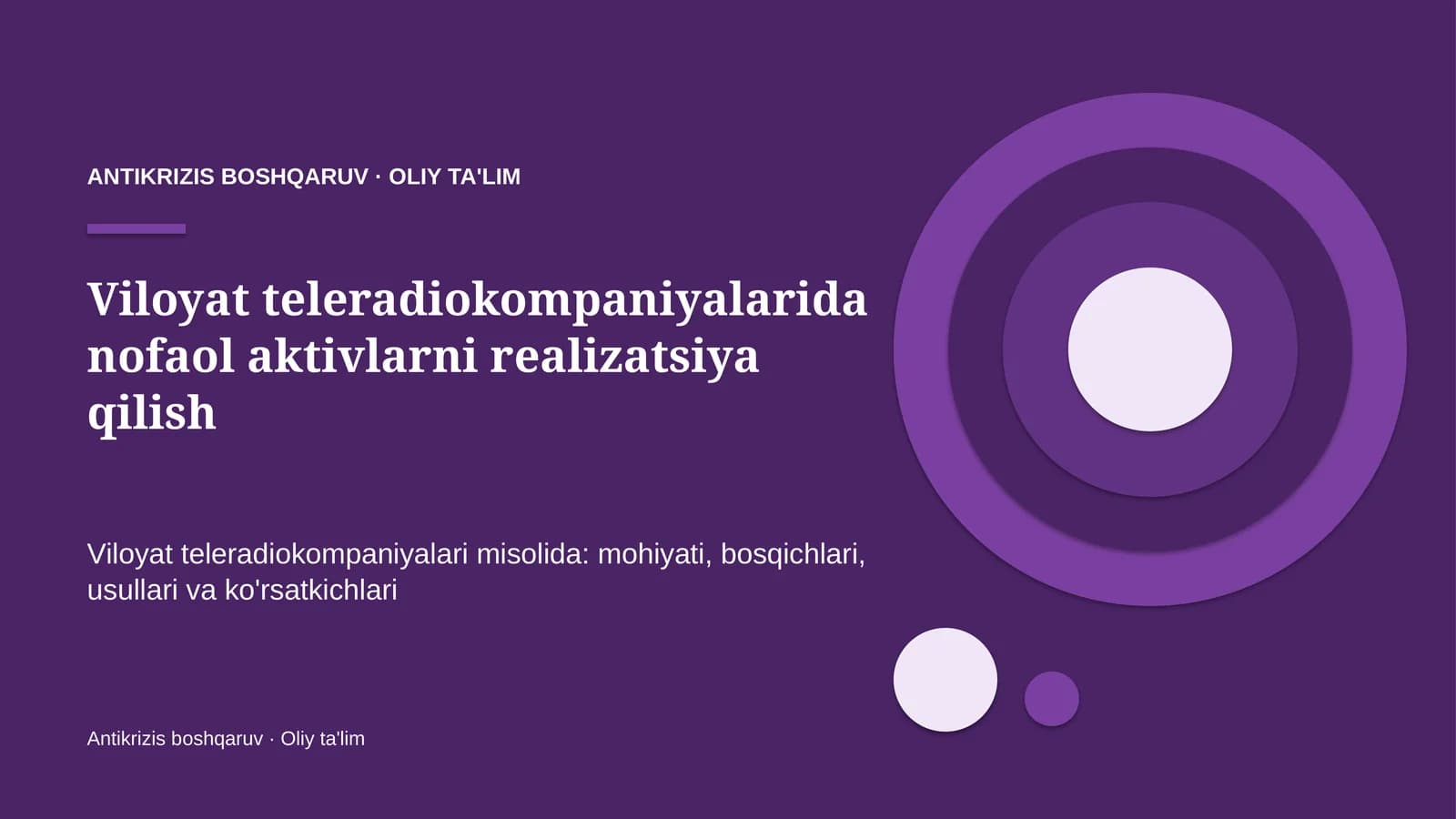 viloyat teleradiokompaniyalarida nofaol aktivlarni realizatsiya qilish 5223