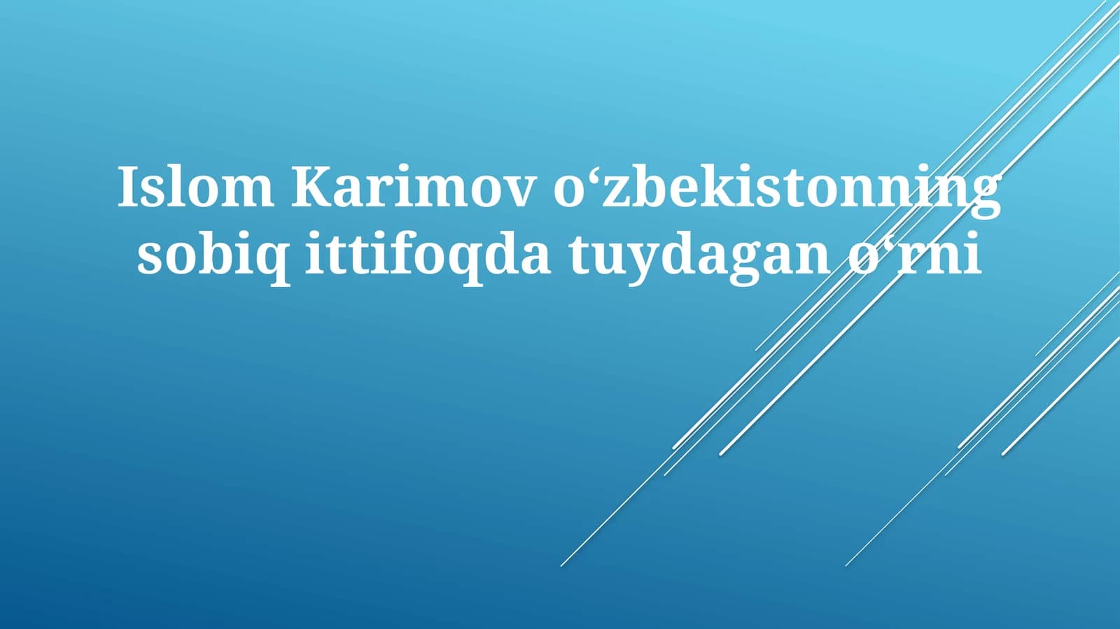 O'zbekistonning harusiyati Sovet Ittifoqi tuzumida