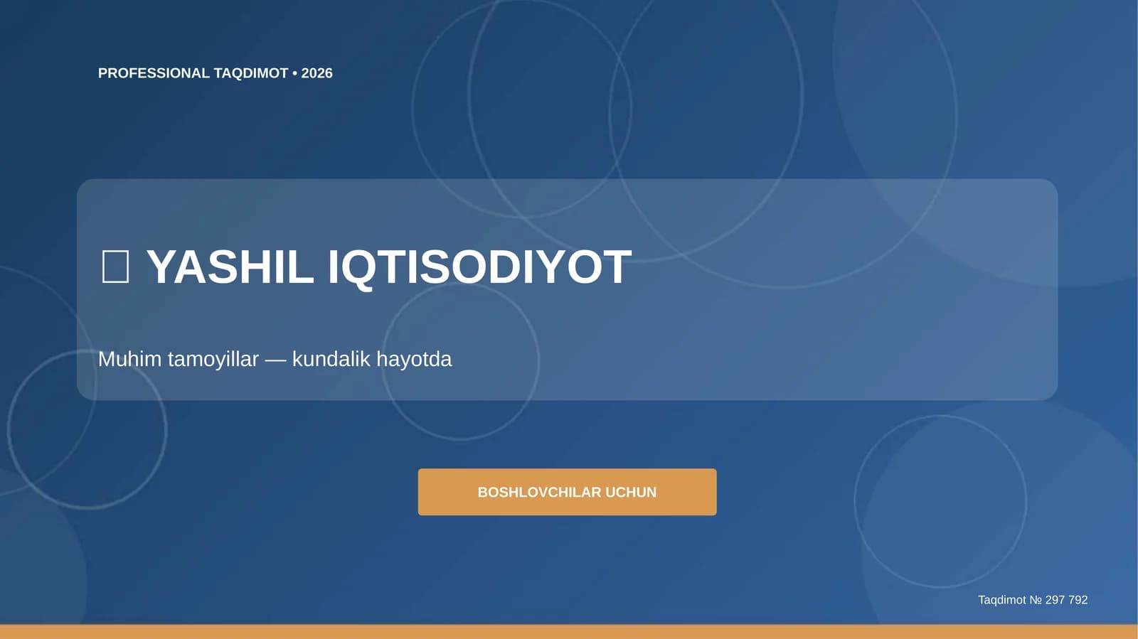 Yashil iqtisodiyot: muhim tamoyillar (kundalik hayotda) [boshlovchilar uchun]
