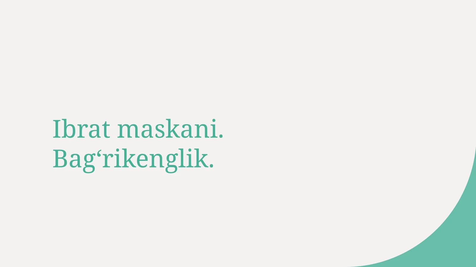 Ibrat maskani
