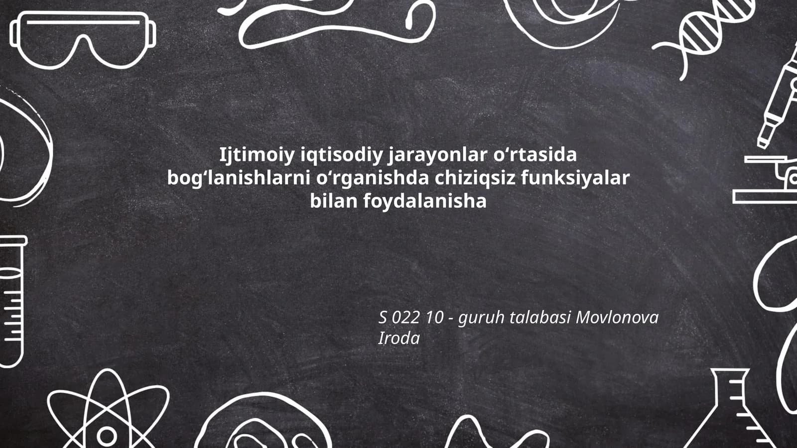 Ijtimoiy-iqtisodiy jarayonlar tahlili