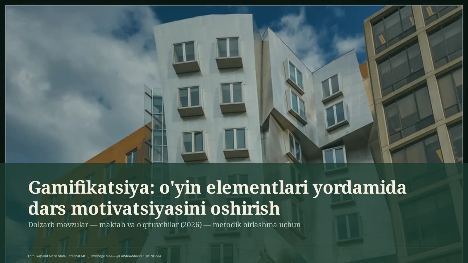 Gamifikatsiya: o'yin elementlari yordamida dars motivatsiyasini oshirish