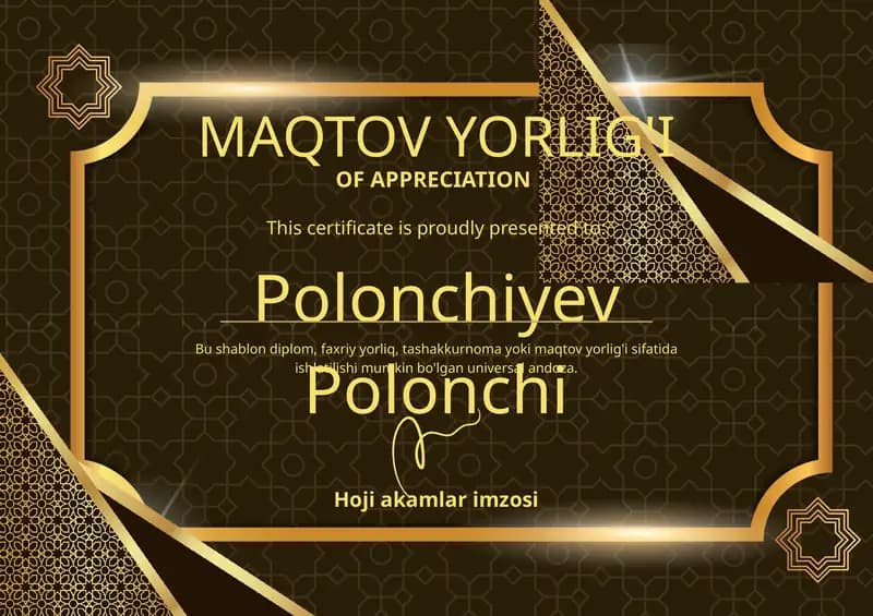 MAQTOV YORLIG'I