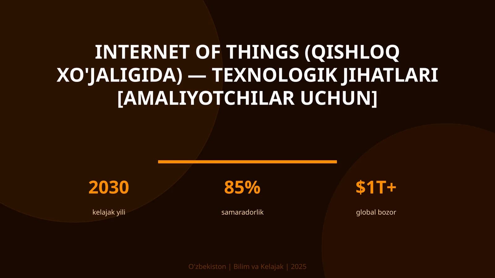 Internet of Things (qishloq xo'jaligida) — texnologik jihatlari [amaliyotchilar uchun]
