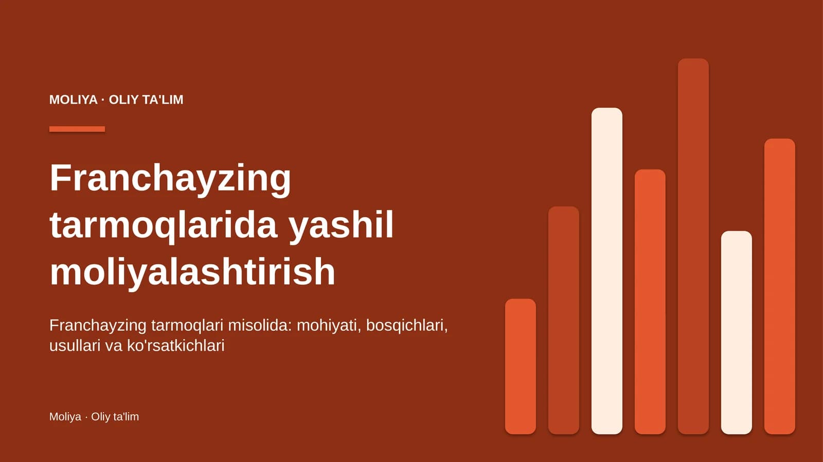 franchayzing tarmoqlarida yashil moliyalashtirish 4627