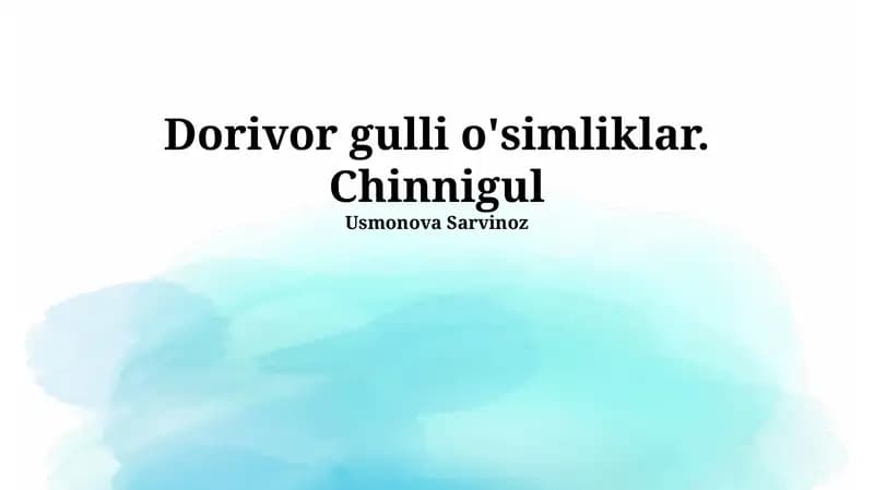 Chinnigullar: Botanika, Kimyo va Xalq Tabobati