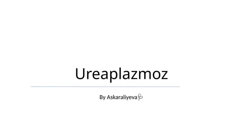Ureaplazmoz