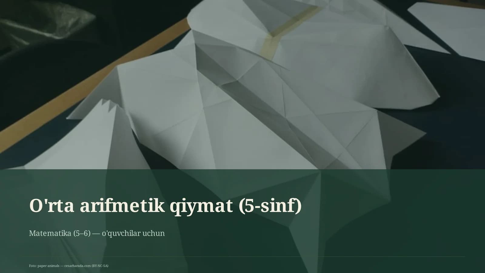 O'rta arifmetik qiymat (5-sinf)