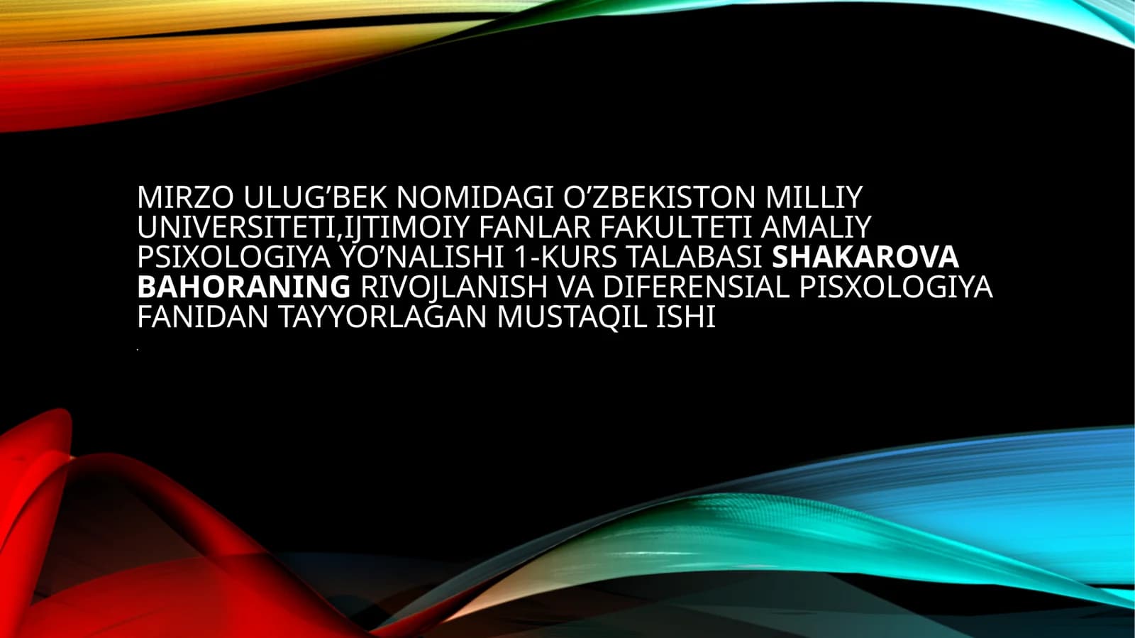 Rivojlanish qonuniyatlari