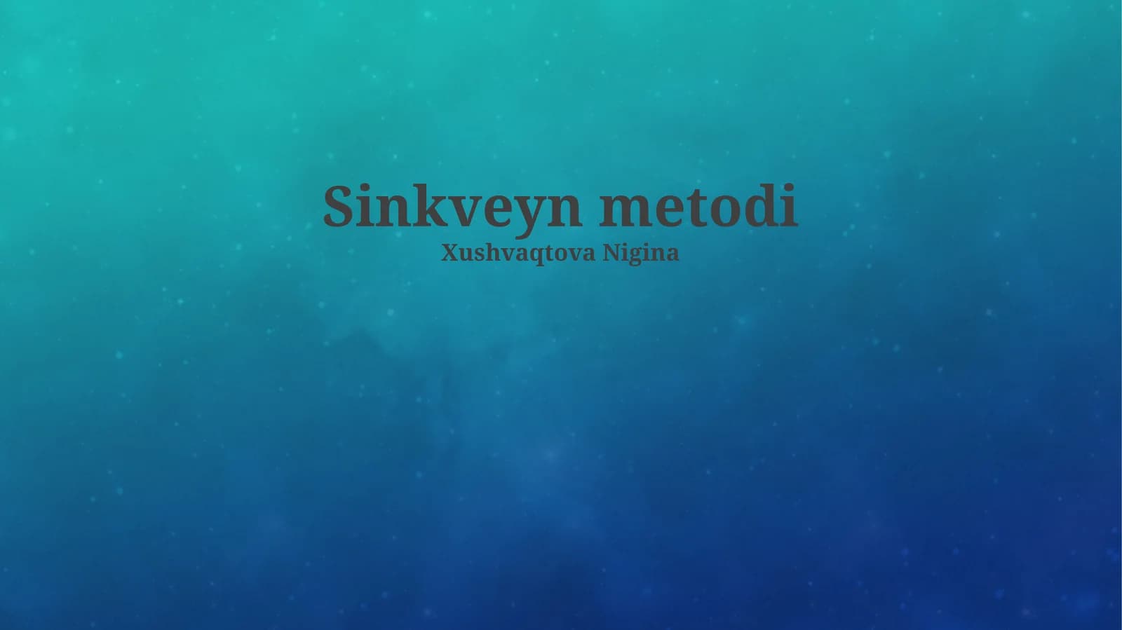 Sinkveyn metodi