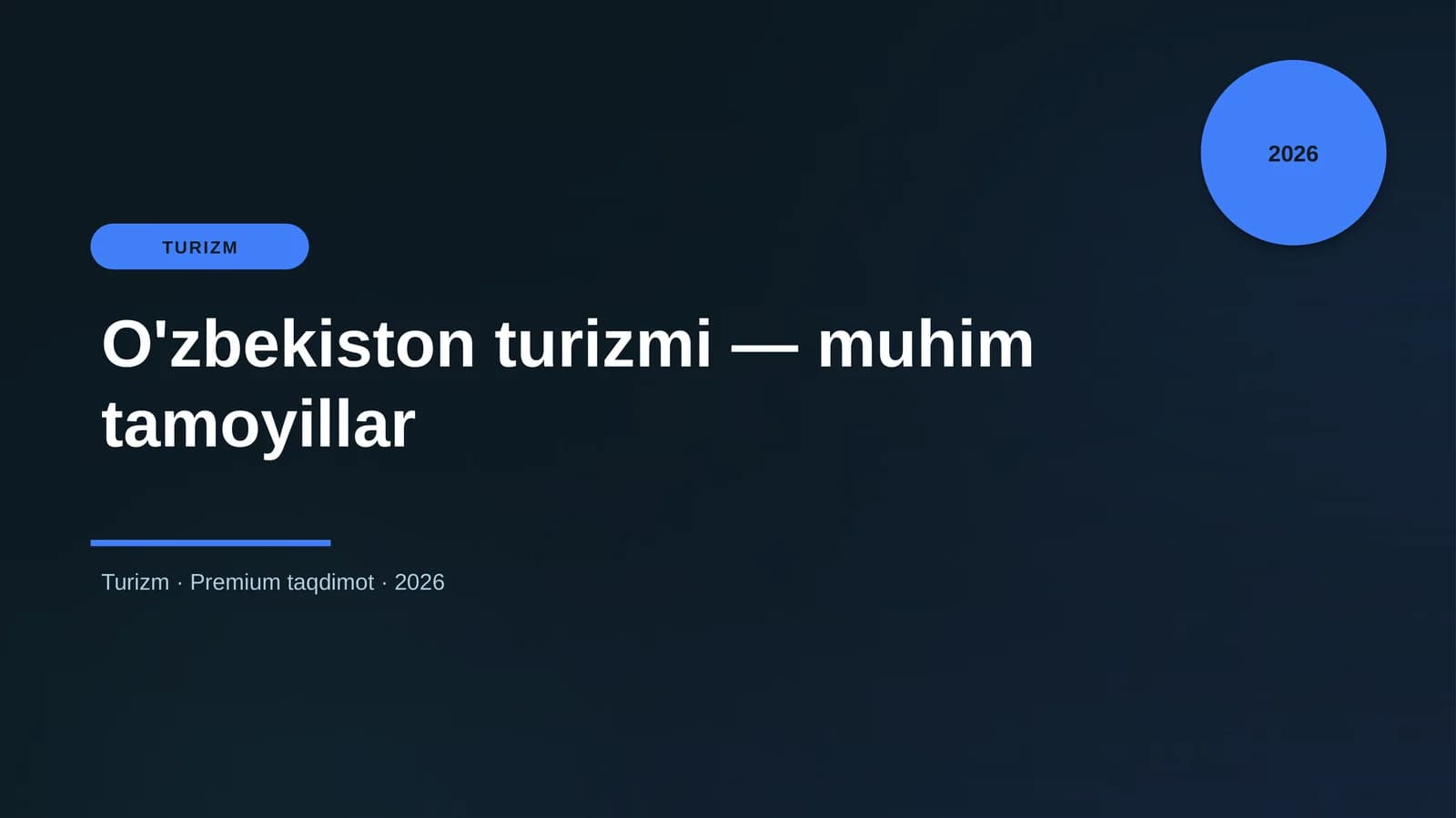 O'zbekiston turizmi — muhim tamoyillar