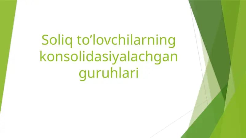 Konsolidasiyalash ganguruhlarining xosiyati