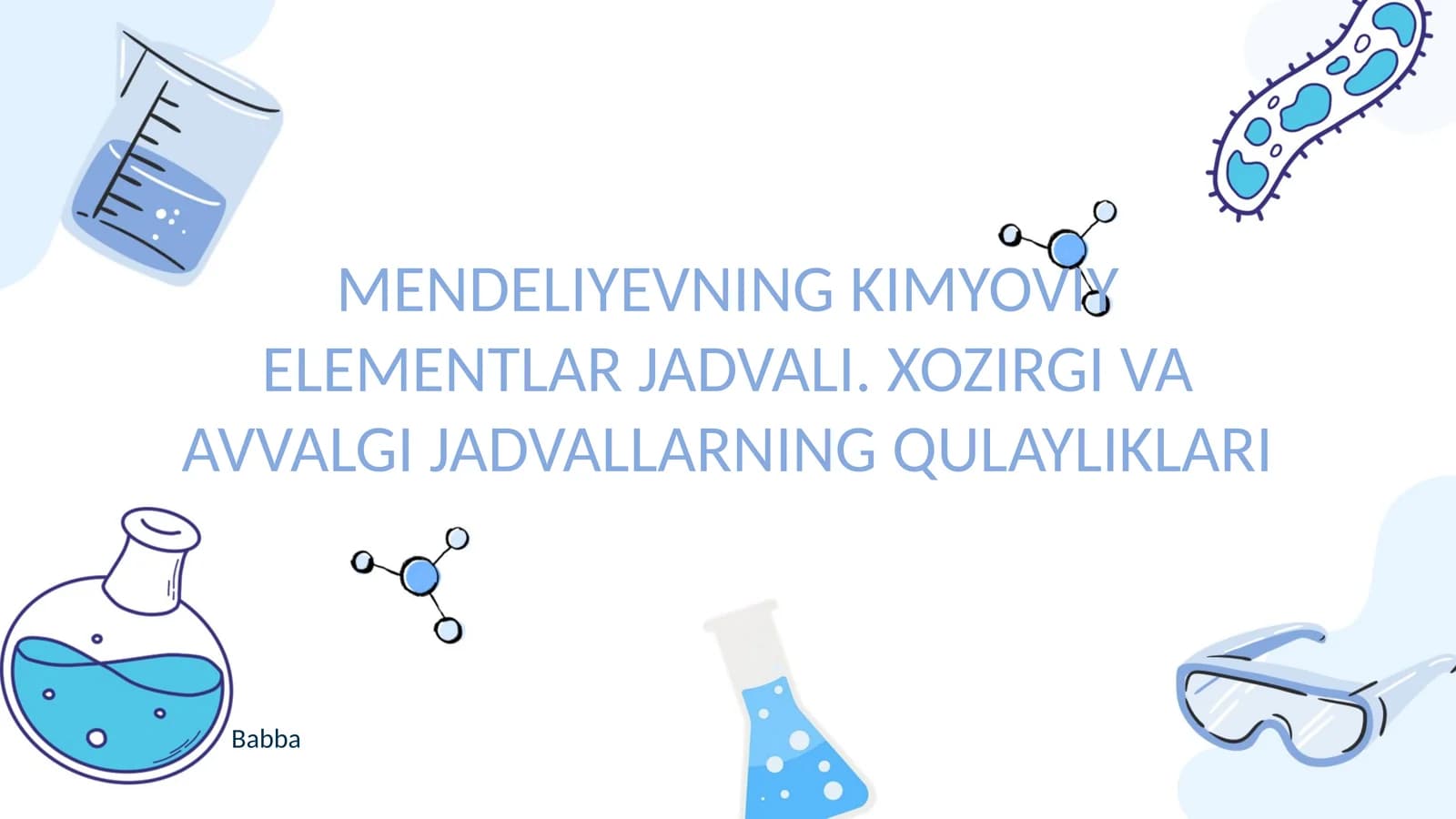 Mendeliyevning Kimyoviy Elementlar Jadvali
