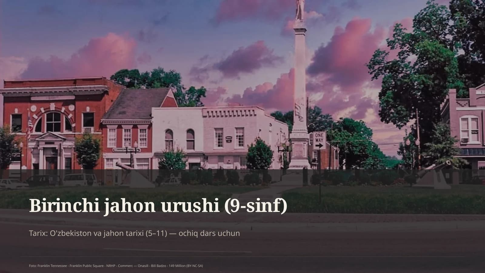 Birinchi jahon urushi (9-sinf)