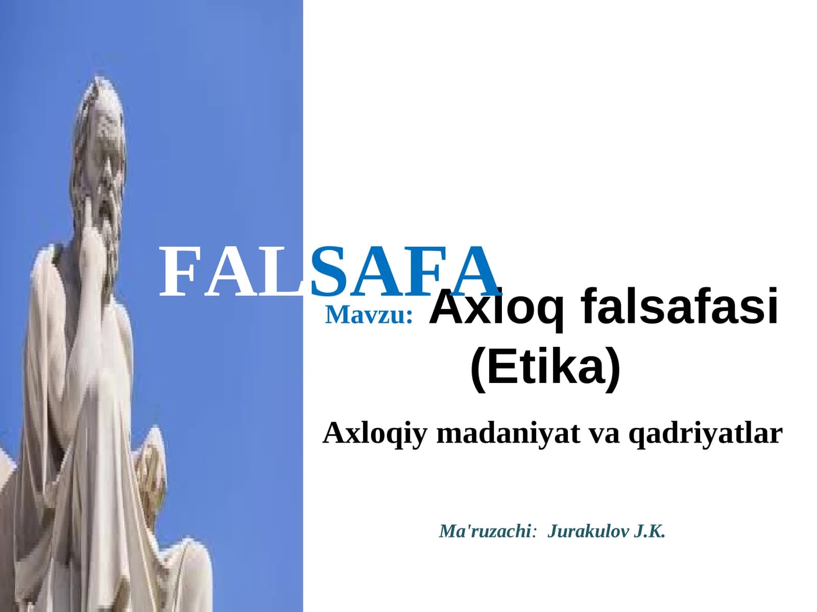 Axloq falsafasi (Etika)