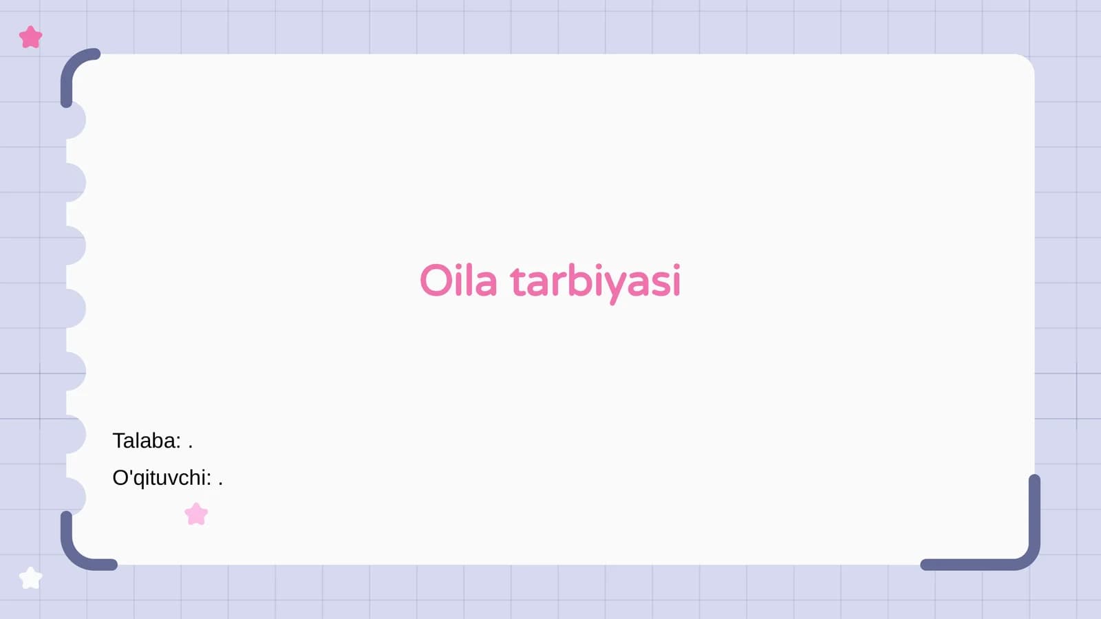 Oila tarbiyasi