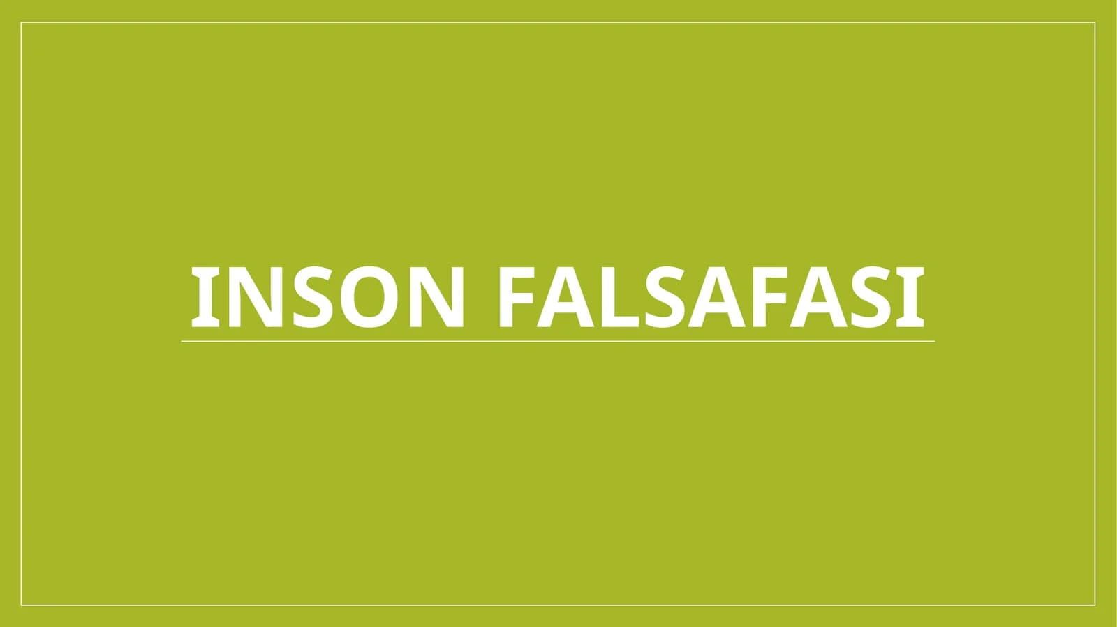 Inson falsafasi