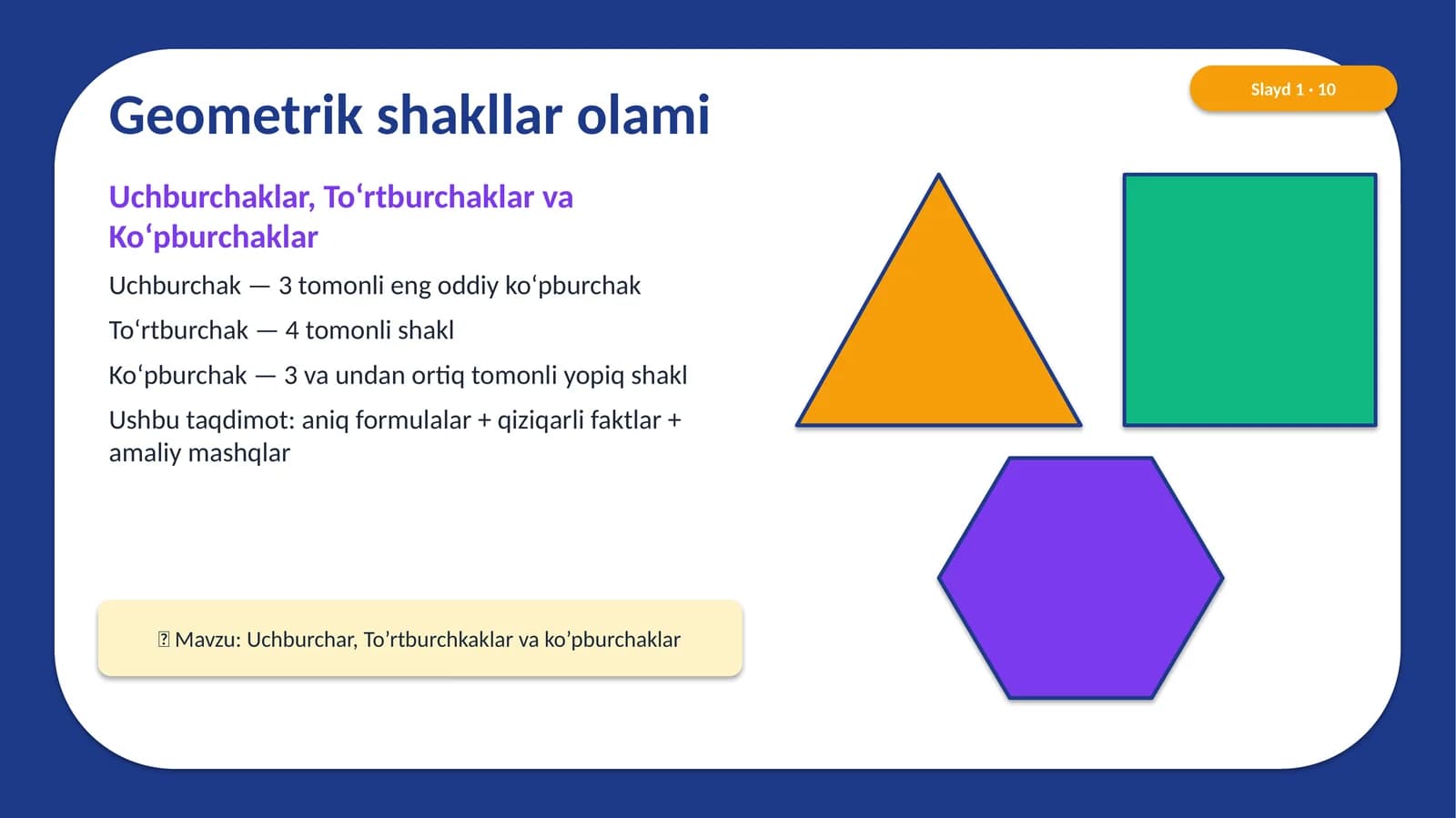 Geometrik shakllar olami