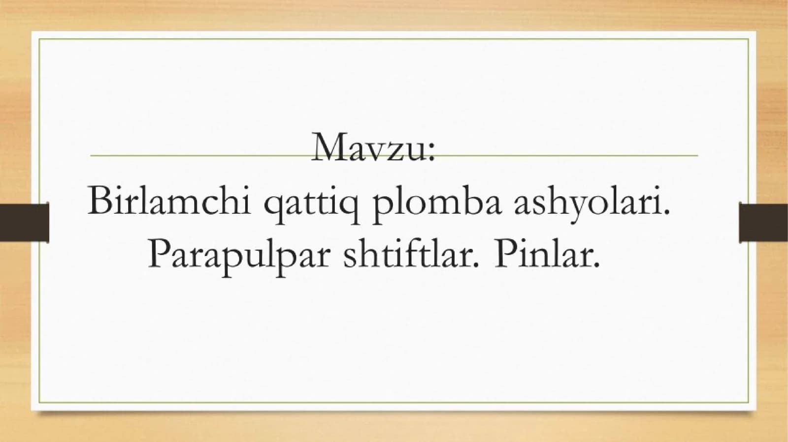 Birlamchi qattiq plomba ashyolari