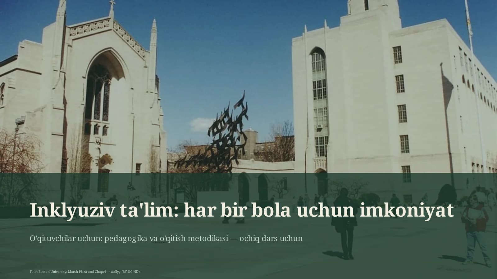 Inklyuziv ta'lim: har bir bola uchun imkoniyat