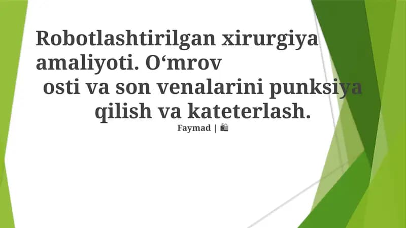 Robotlar jarrohlik platformalari