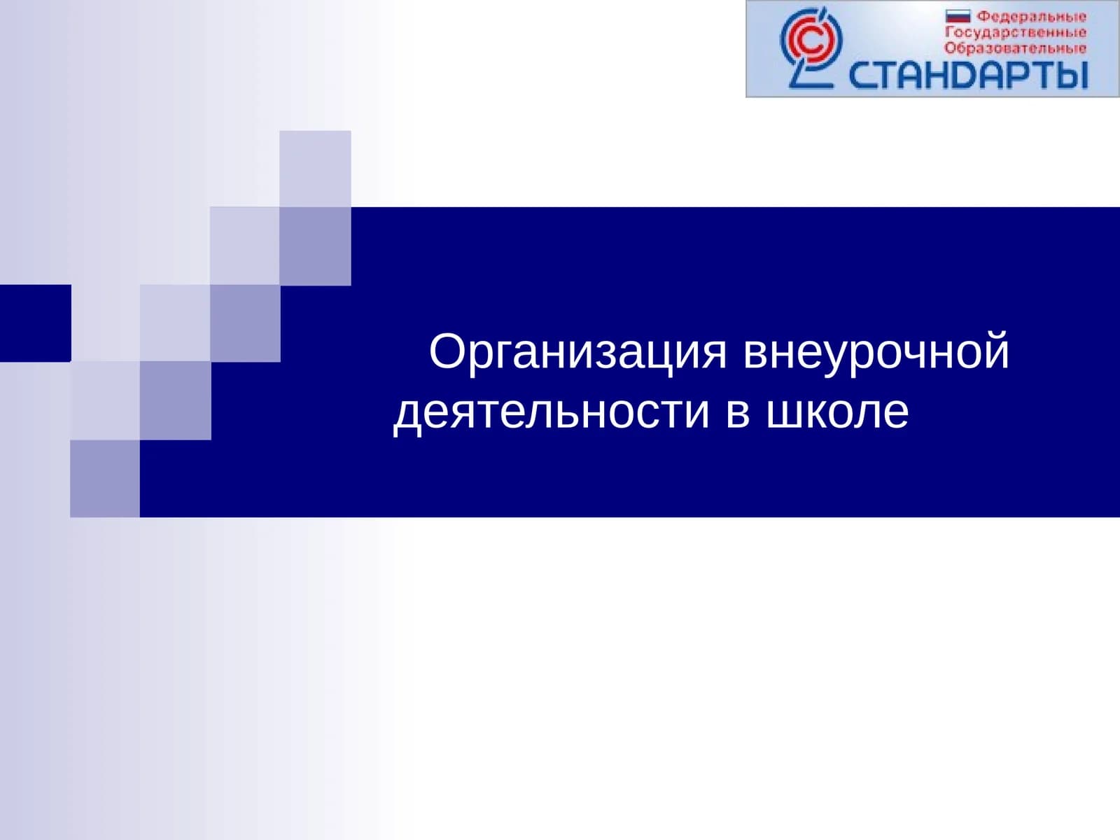 Организация внеурочной деятельности в школе