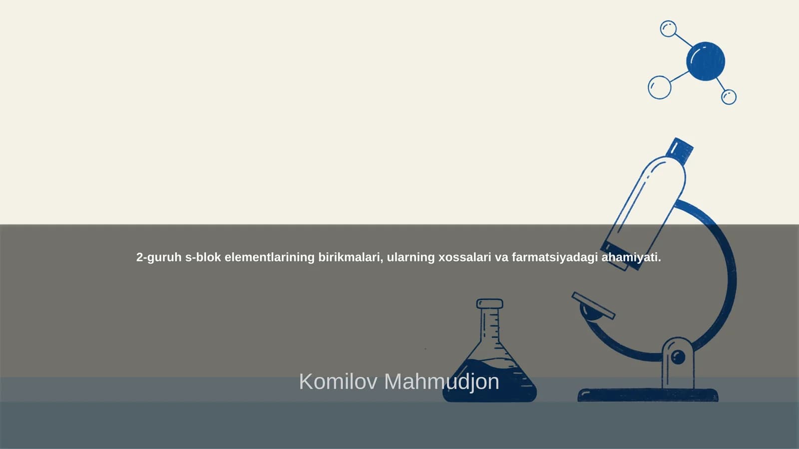2-guruh s-blok elementlarining birikmalari, ularning xossalari va farmatsiyadagi ahamiyati