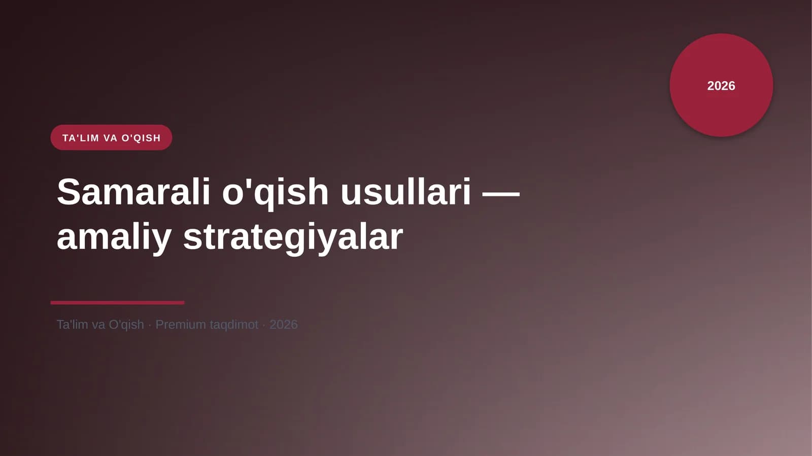 Samarali o'qish usullari — amaliy strategiyalar