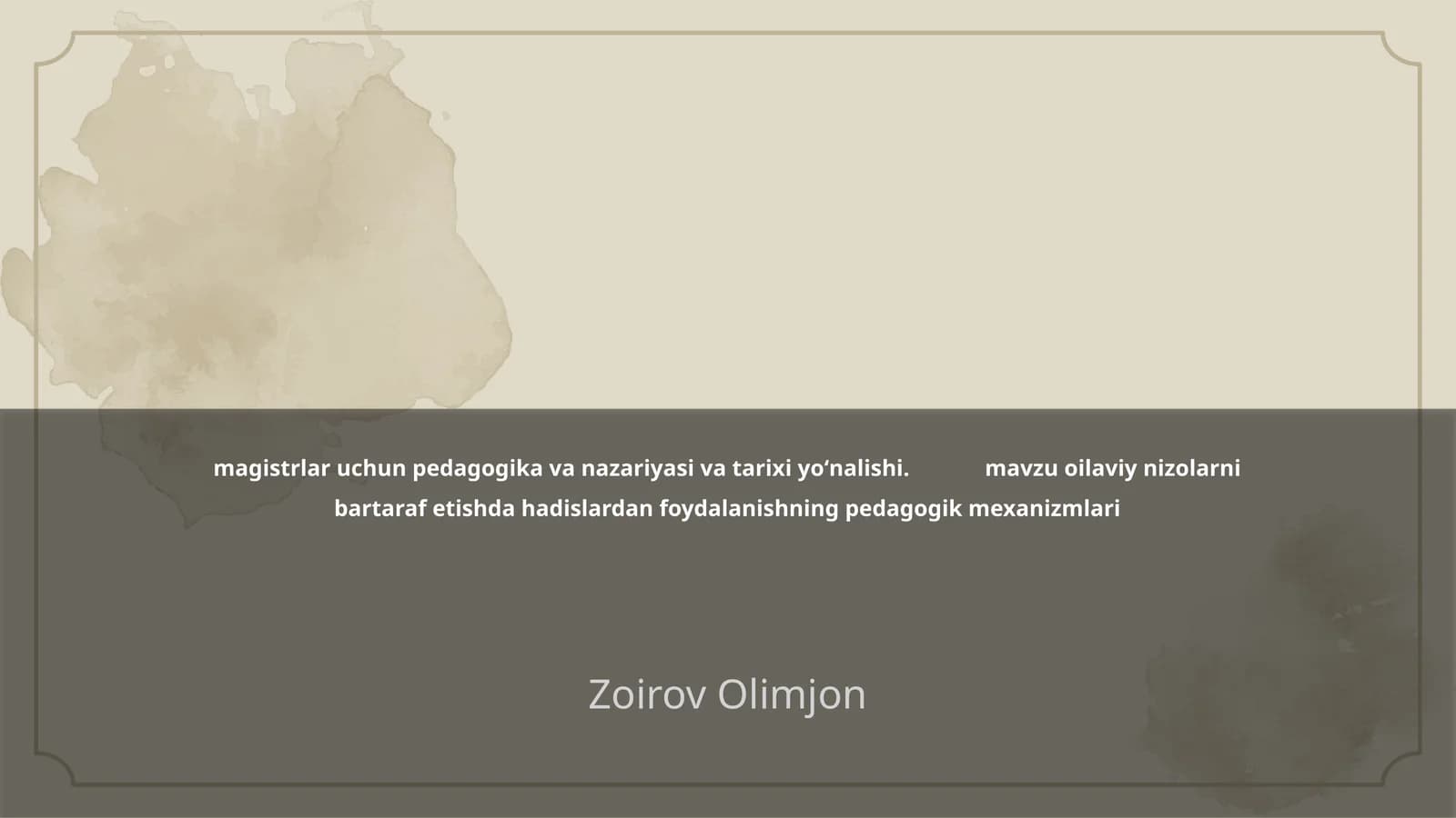 Oilaviy nizolarni bartaraf etish