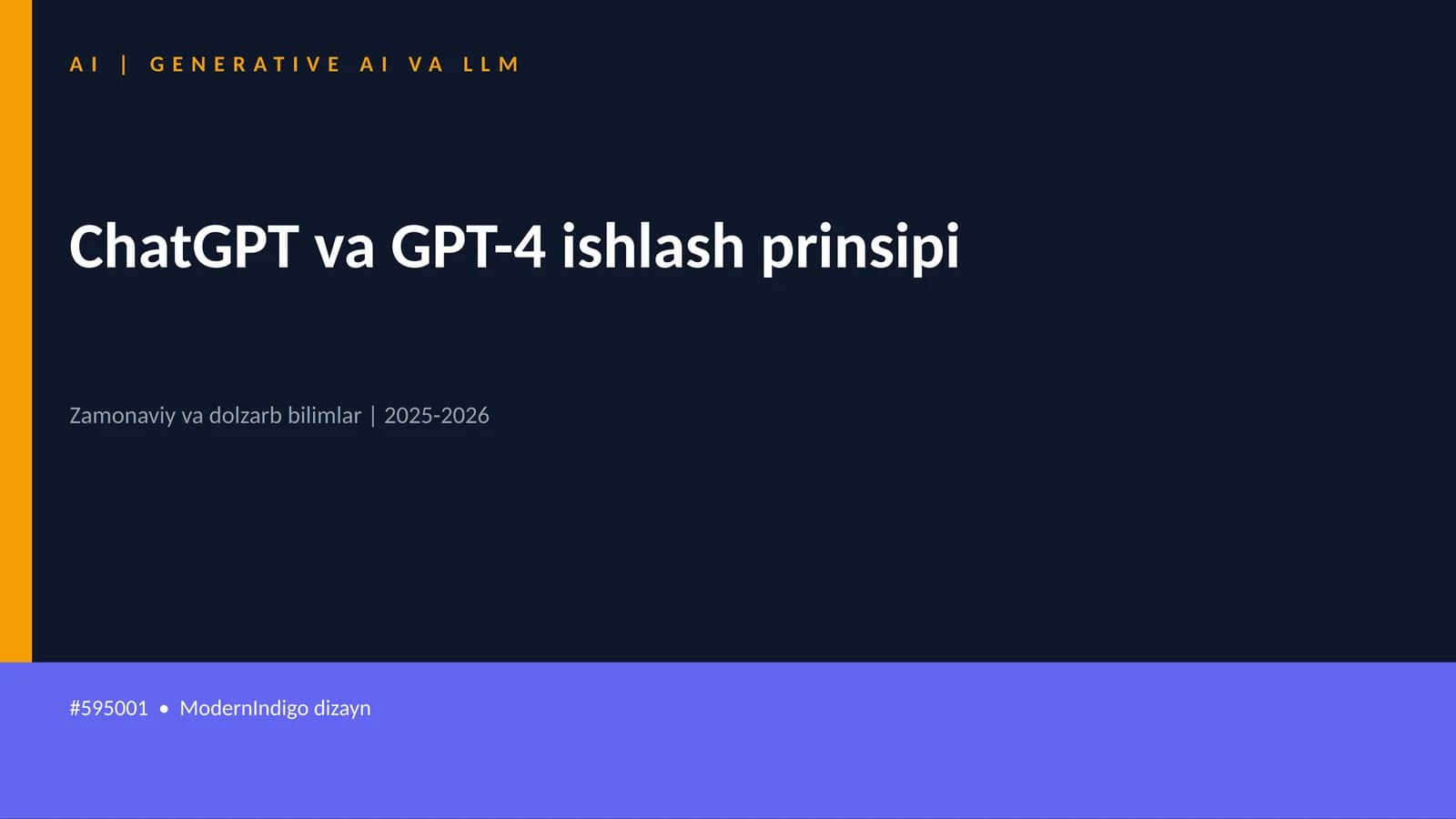 ChatGPT va GPT-4 ishlash prinsipi