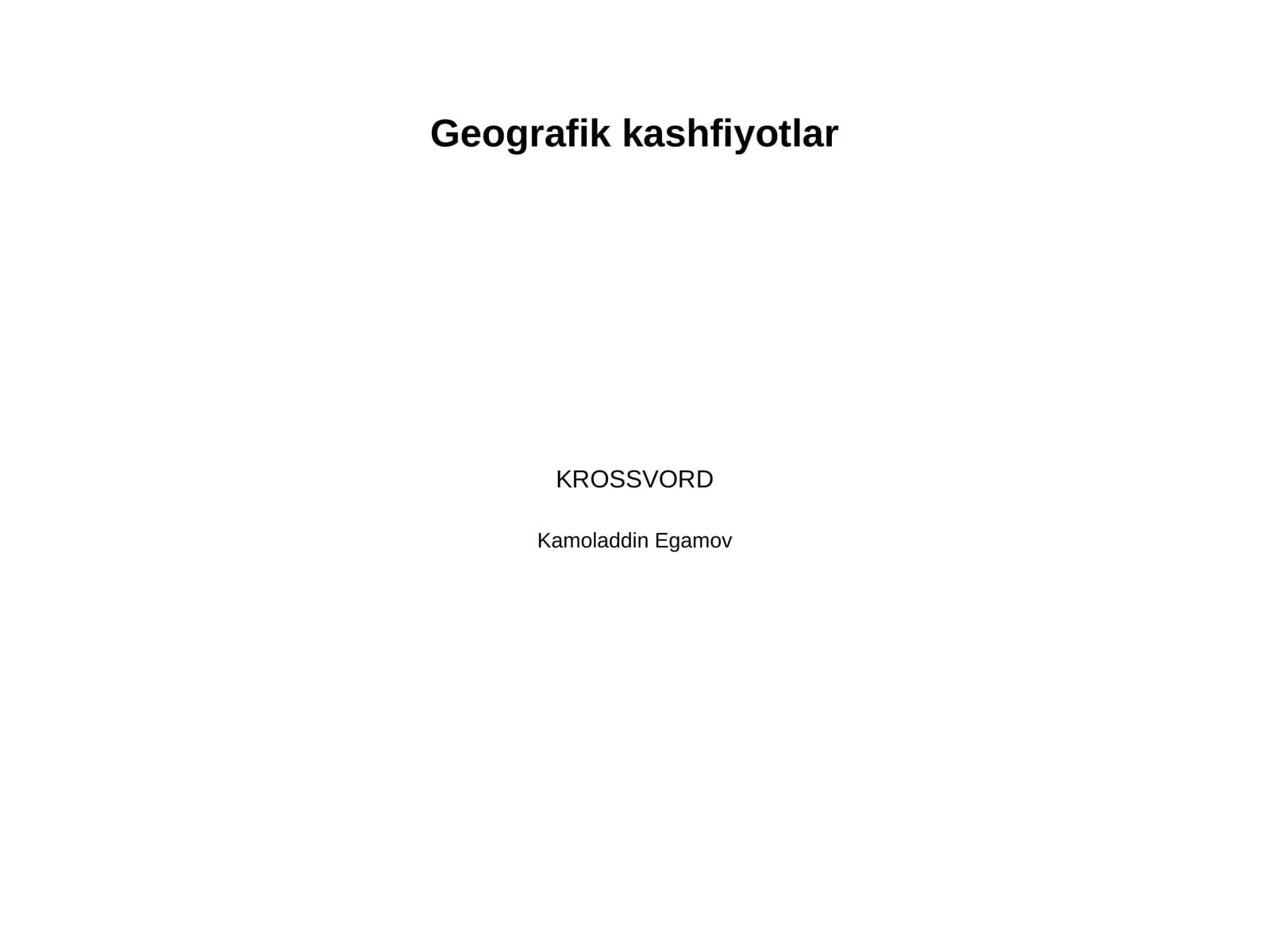 Geografik kashfiyotlar