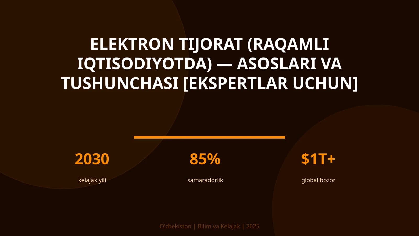 Elektron tijorat (raqamli iqtisodiyotda) — asoslari va tushunchasi [ekspertlar uchun]
