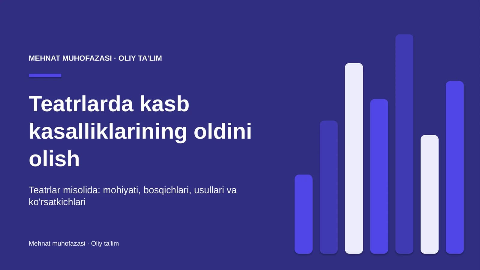 Teatrlarda kasb kasalliklarining oldini olish