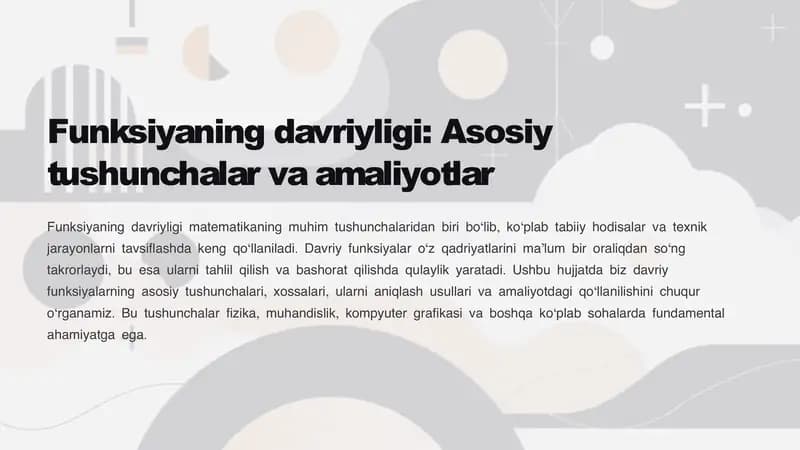 Davriy funksiyalar