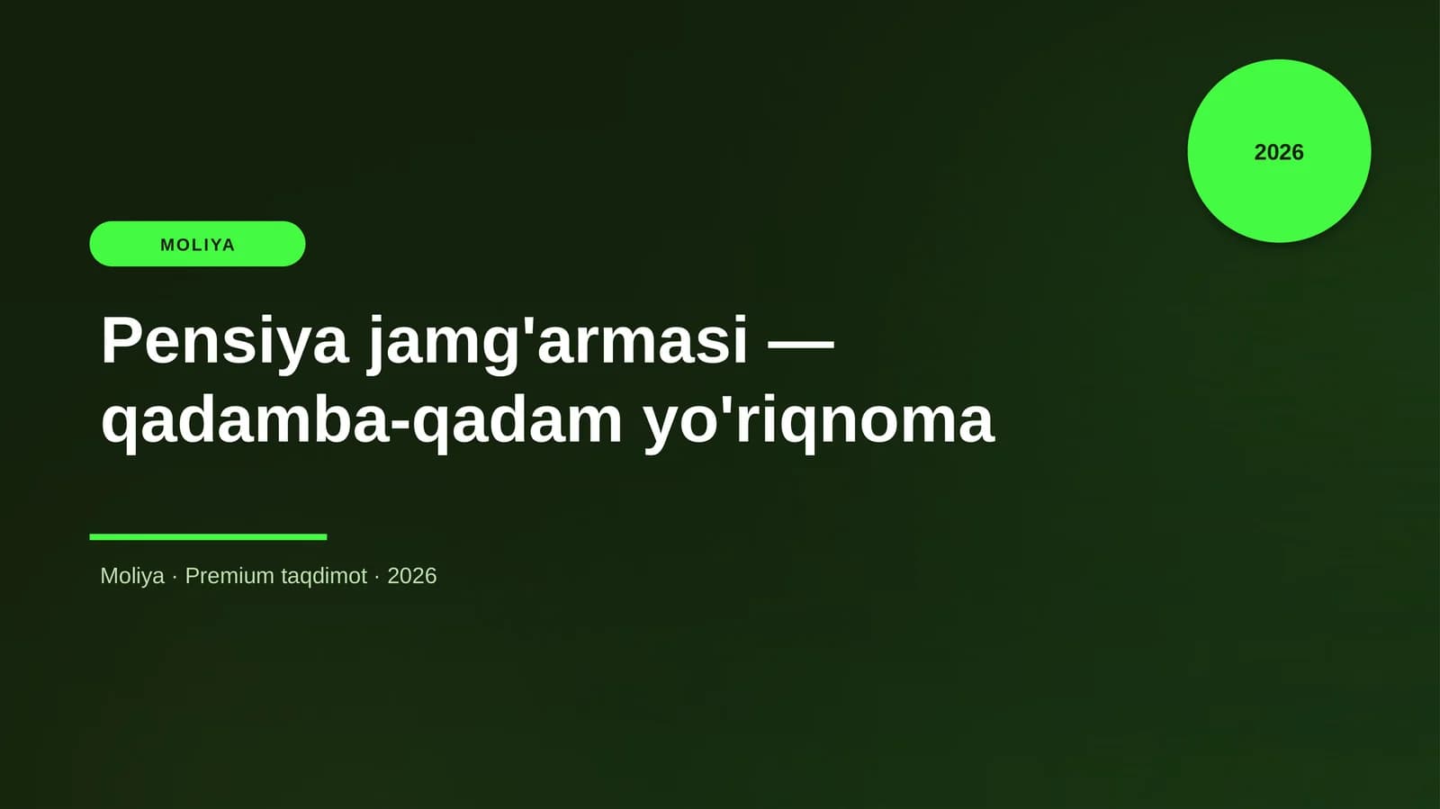 Pensiya jamg'armasi — qadamba-qadam yo'riqnoma
