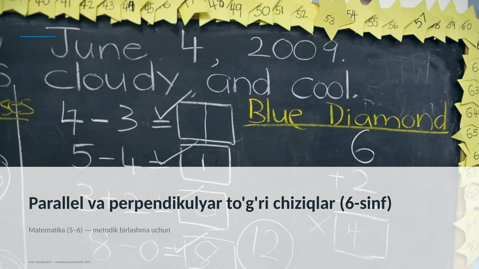 Parallel va perpendikulyar to'g'ri chiziqlar (6-sinf)