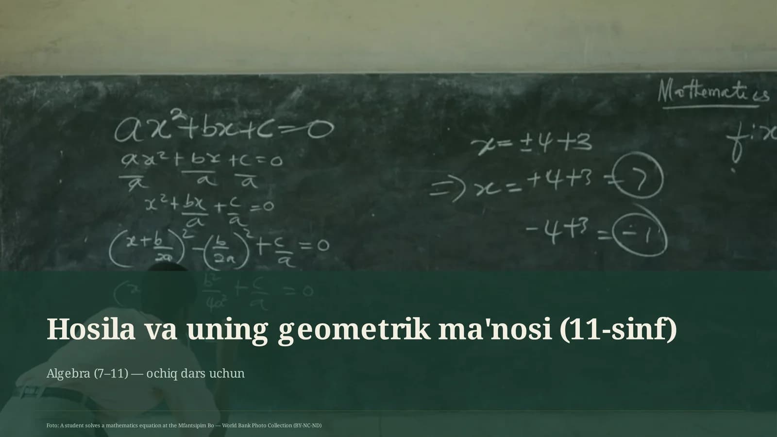 Hosila va uning geometrik ma'nosi (11-sinf)