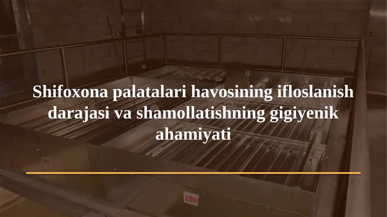 Gigiyena. Tibbiy ekologiya · Amaliy mashg'ulot № 12